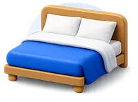Ícono de una cama representando hoteles y hospedaje